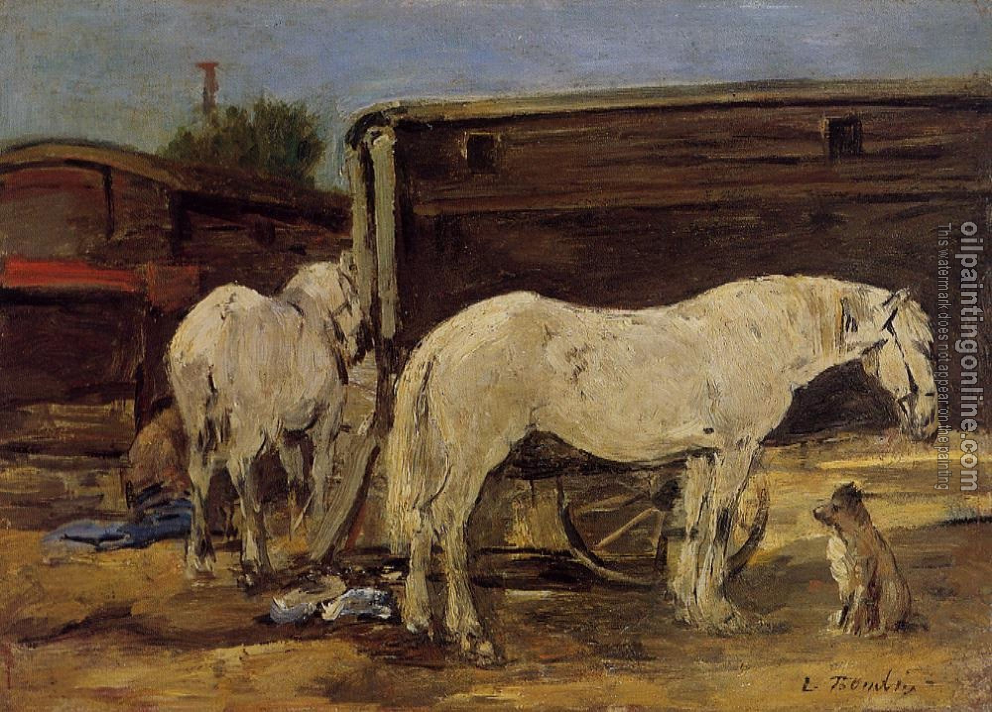 Boudin, Eugene - Gypsy Horses